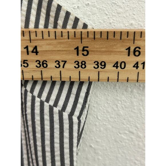 Women's London Times Pinstripe & Lace Seersucker Dress Size 4 Preppy - Picture 4 of 5